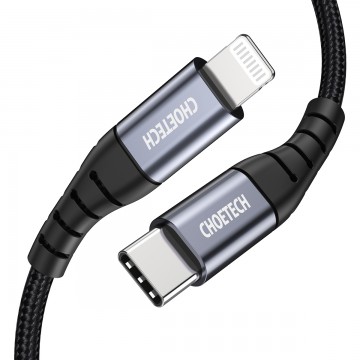 Choetech IP0042 MFI USB-C to Lightning Braided Cable 3M Black