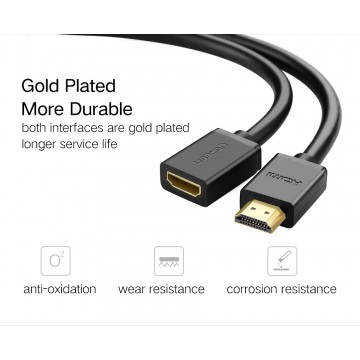 UGREEN 10146 HDMI Male to Female Cable 5m (Black)